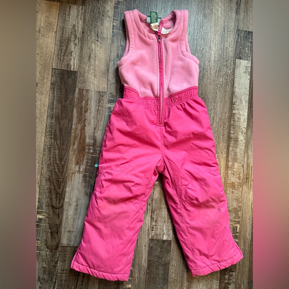 L.L. Bean Bright Pink Kids Snow Pants